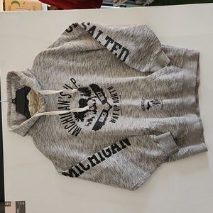 Michigan U.P. Way Up North Hoodie Gray Black